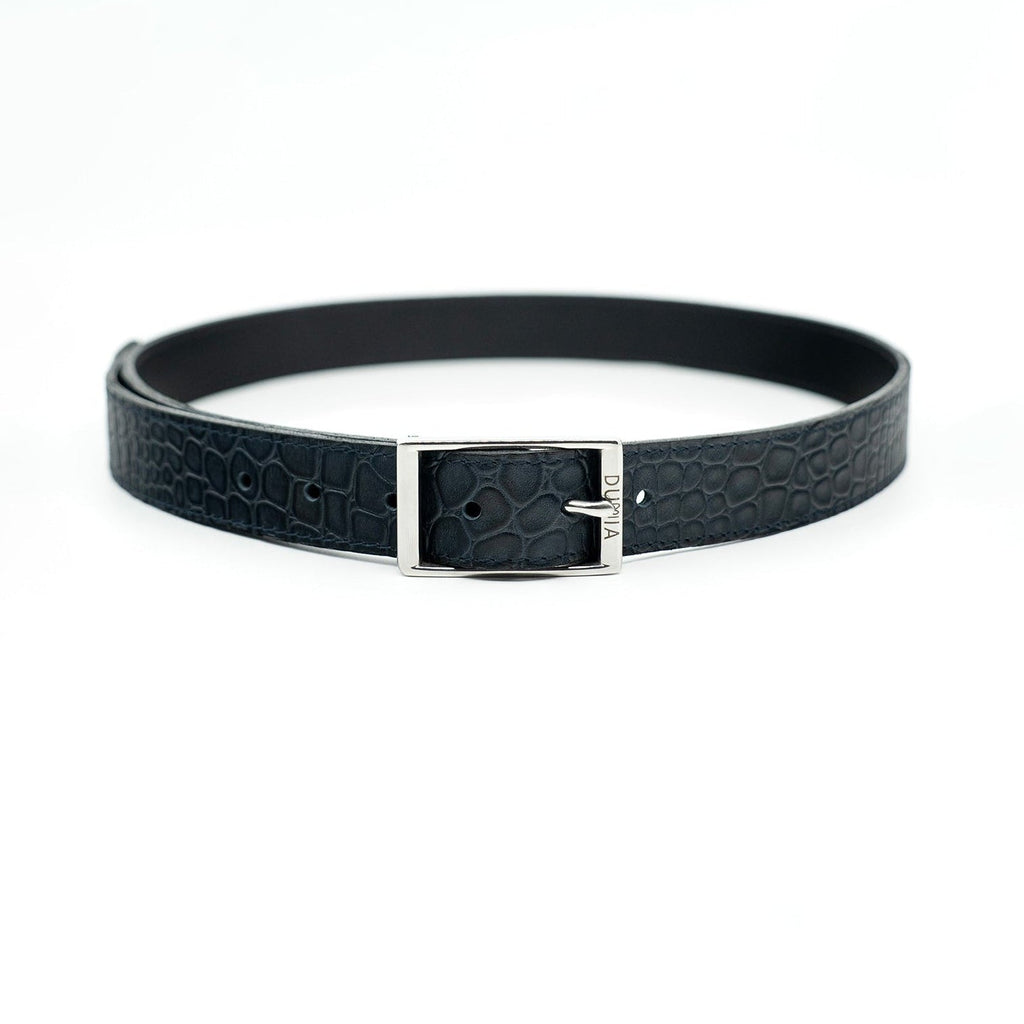 Ceinture réversible — Bleu/ Noir lisse