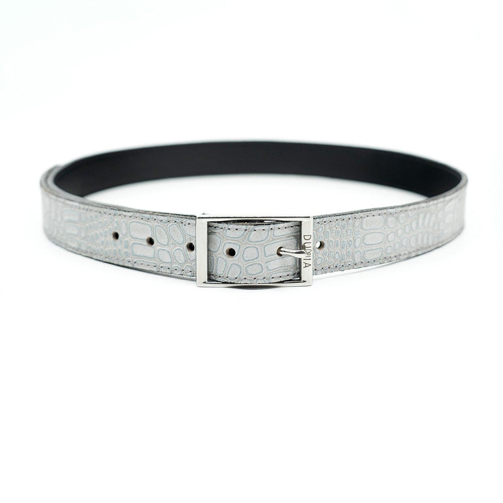 Ceinture réversible — Gris/ Noir lisse