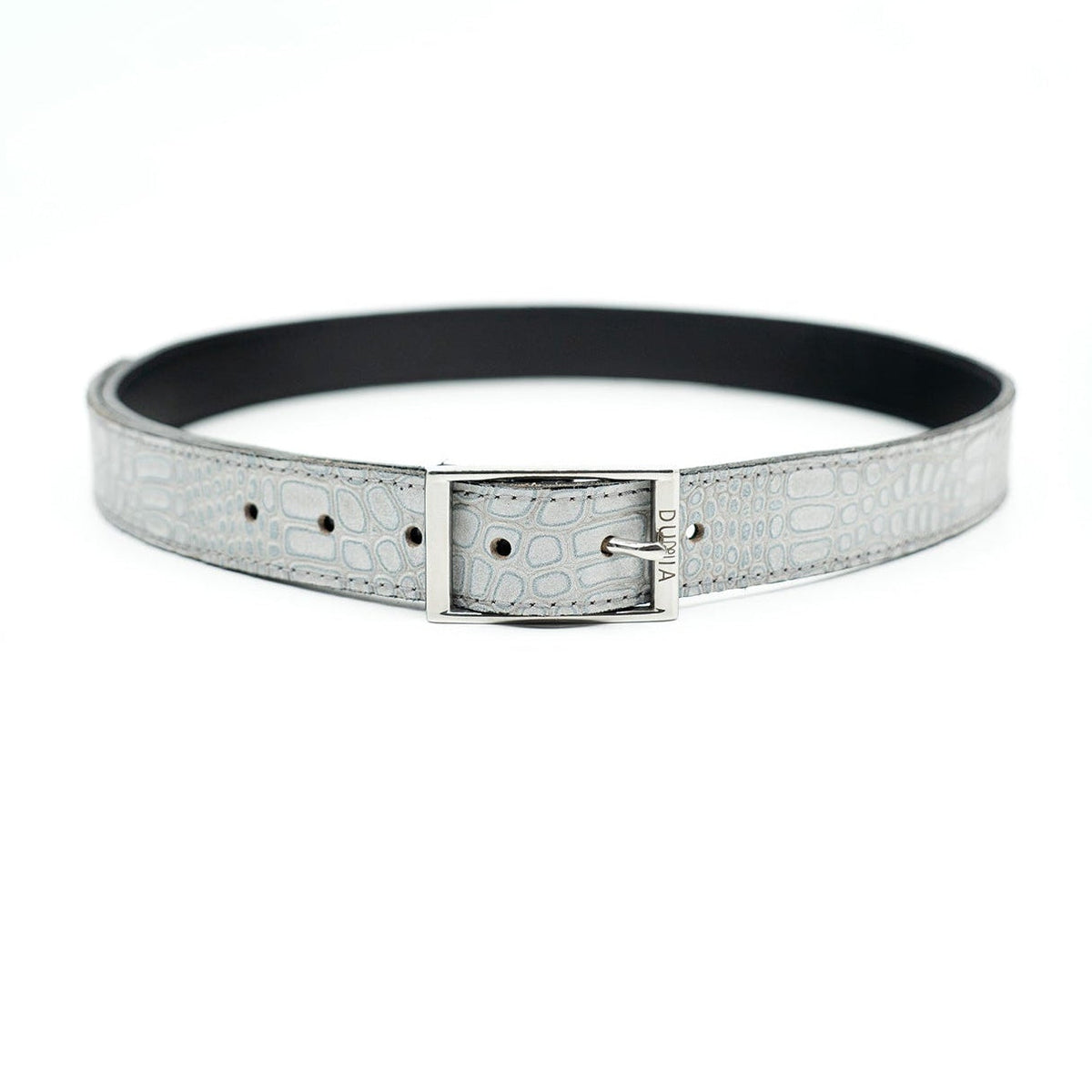 Ceinture réversible — Gris/ Noir lisse