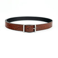 Ceinture réversible — Marron / Noir lisse